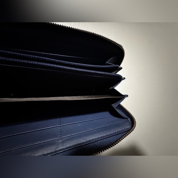 RARE Gucci GG Marmont Denim Quilted Zip Around Wallet Excellent Condition - Picture 5 of 8